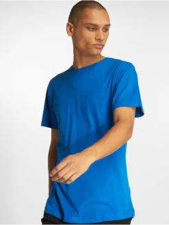 URBAN CLASSICS Herren T-Shirt Shaped Long In Blau