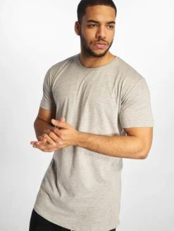 URBAN CLASSICS Herren T-Shirt Shaped Long In Grau