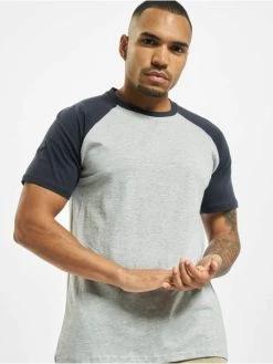 URBAN CLASSICS Herren T-Shirt Raglan Contrast In Grau