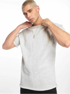 URBAN CLASSICS Herren T-Shirt Herirngbone Terry In Grau