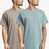 URBAN CLASSICS Herren T-Shirt Pre-Pack Shaped 2-Pack In Grau