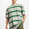 URBAN CLASSICS Herren T-Shirt Light Stripe Oversize In Grau