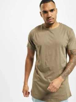 URBAN CLASSICS Herren T-Shirt Shaped Oversized Long In Grün