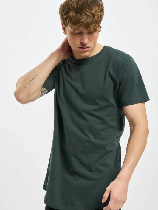 URBAN CLASSICS Herren T-Shirt Shaped Long In Grün 3 URBAN CLASSICS Herren T-Shirt Shaped Long In Grün