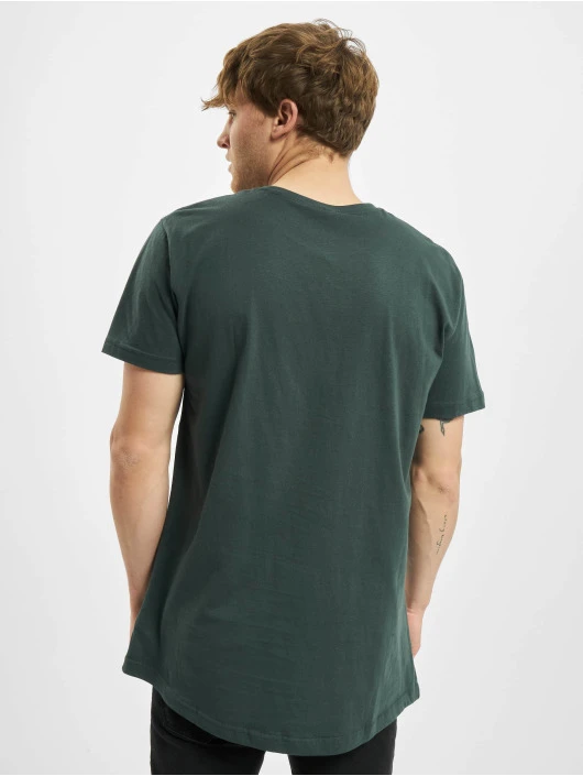 URBAN CLASSICS Herren T-Shirt Shaped Long In Grün 4 URBAN CLASSICS Herren T-Shirt Shaped Long In Grün – Bild 2