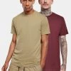 URBAN CLASSICS Herren T-Shirt Basic 2-Pack In Khaki 2 URBAN CLASSICS Herren T-Shirt Basic 2-Pack In Khaki -Only & Sons Shop urban classics t shirt khaki 912647