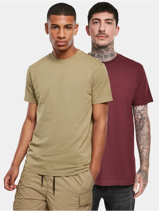 URBAN CLASSICS Herren T-Shirt Basic 2-Pack In Khaki 3 URBAN CLASSICS Herren T-Shirt Basic 2-Pack In Khaki