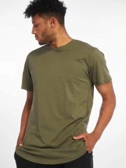 URBAN CLASSICS Herren T-Shirt Shaped Long In Olive