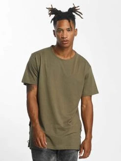 URBAN CLASSICS Herren T-Shirt Lace Up Long In Olive