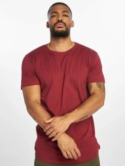 URBAN CLASSICS Herren T-Shirt Shaped Long In Rot