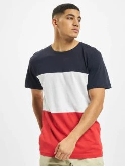 URBAN CLASSICS Herren T-Shirt Color Block In Rot