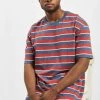 URBAN CLASSICS Herren T-Shirt Yarn Dyed Oversized Board Stripe In Rot