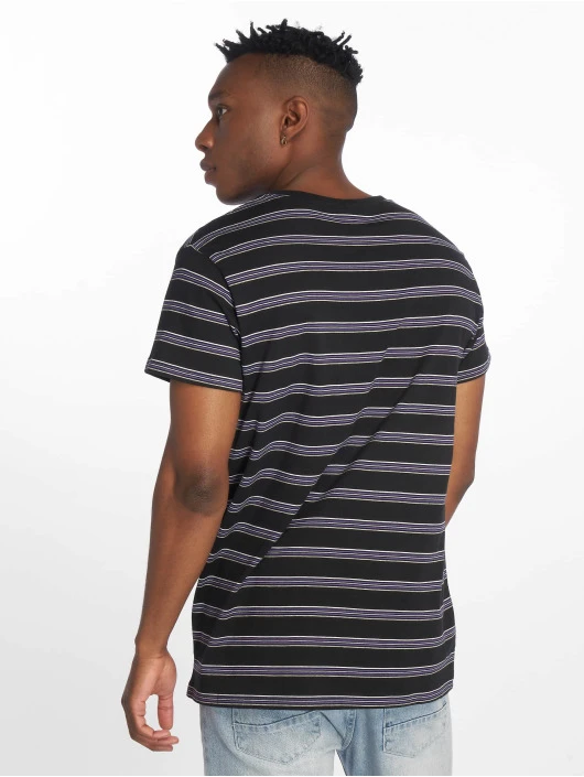 URBAN CLASSICS Herren T-Shirt Multicolor Stripe In Schwarz 4 URBAN CLASSICS Herren T-Shirt Multicolor Stripe In Schwarz – Bild 2