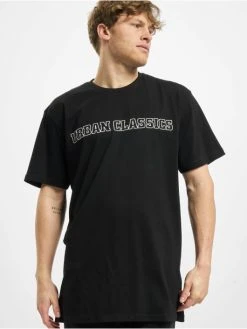 URBAN CLASSICS Herren T-Shirt Big Logo Oversized Tee In Schwarz
