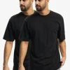 URBAN CLASSICS Herren T-Shirt Tall 2-Pack In Schwarz