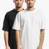 URBAN CLASSICS Herren T-Shirt Organic Tall 2-Pack In Schwarz -Only & Sons Shop urban classics t shirt schwarz 863662