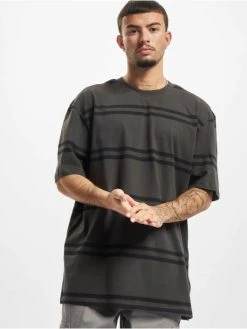 URBAN CLASSICS Herren T-Shirt Oversized Striped In Schwarz