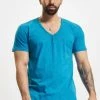 URBAN CLASSICS Herren T-Shirt Slub Henley In Türkis -Only & Sons Shop urban classics t shirt tuerkis 105139