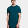 URBAN CLASSICS Herren T-Shirt Shaped Long In Türkis