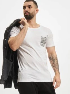 URBAN CLASSICS Herren T-Shirt Contrast Pocket In Weiß