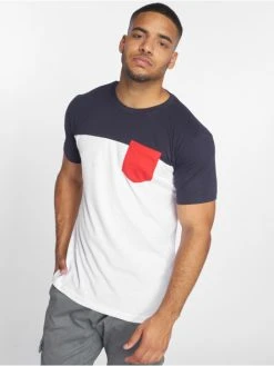 URBAN CLASSICS Herren T-Shirt 3-Tone Pocket In Weiß