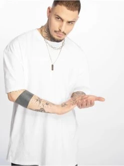 URBAN CLASSICS Herren T-Shirt Mesh Panel In Weiß