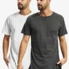 URBAN CLASSICS Herren T-Shirt Pre-Pack Shaped Long 2-Pack In Weiß
