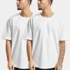 URBAN CLASSICS Herren T-Shirt Organic Cotton Curved Oversized 2-Pack In Weiß -Only & Sons Shop urban classics t shirt weiss 864031