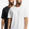 URBAN CLASSICS Herren T-Shirt Organic Cotton Curved Oversized 2-Pack In Weiß -Only & Sons Shop urban classics t shirt weiss 864035