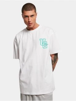 URBAN CLASSICS Herren T-Shirt Glow Logo In Weiß