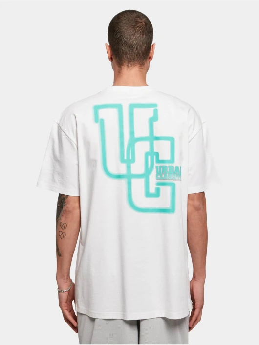 URBAN CLASSICS Herren T-Shirt Glow Logo In Weiß 4 URBAN CLASSICS Herren T-Shirt Glow Logo In Weiß – Bild 2