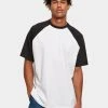 URBAN CLASSICS Herren T-Shirt Organic Oversized Raglan In Weiß -Only & Sons Shop urban classics t shirt weiss 896023