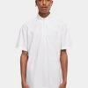 URBAN CLASSICS Herren T-Shirt Boxy Zip Pique In Weiß