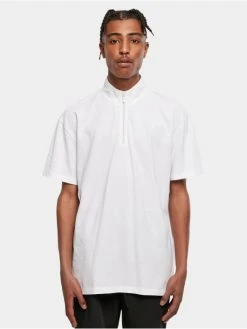 URBAN CLASSICS Herren T-Shirt Boxy Zip Pique In Weiß