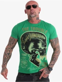 YAKUZA Herren T-Shirt Fcku In Grün