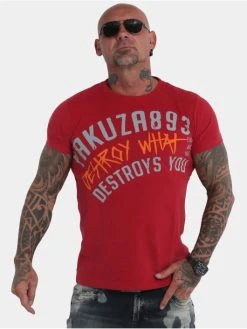 YAKUZA Herren T-Shirt Dwdy In Rot