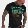 YAKUZA Herren T-Shirt Jesus In Schwarz -Only & Sons Shop yakuza t shirt schwarz 873769