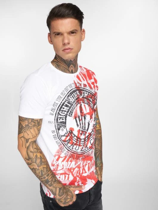 YAKUZA Herren T-Shirt Club In Weiß 3 YAKUZA Herren T-Shirt Club In Weiß