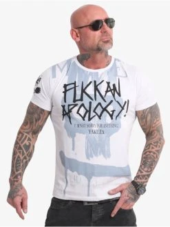 YAKUZA Herren T-Shirt Apology In Weiß